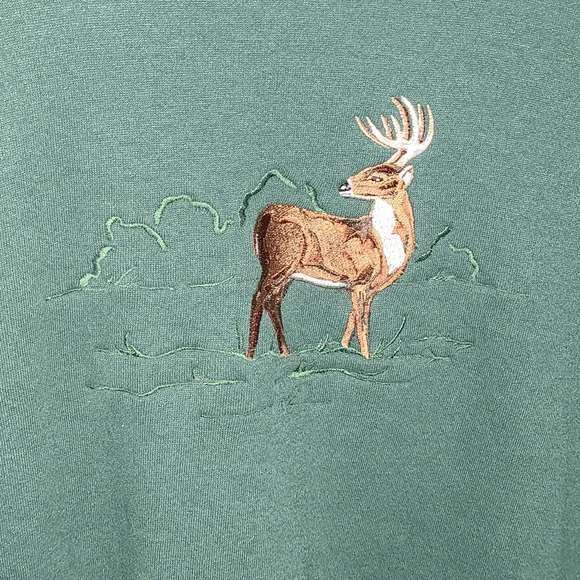 Vintage Nutmeg Mills Deer sweatshirt Large Made in USA - Picture 2 of 6